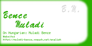 bence muladi business card